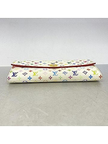 Louis Vuitton Louis Vuitton Monogram Multicolor Portefeuille Sarah Long Wallet M93744 Blanc Rich Ladies (view 2)