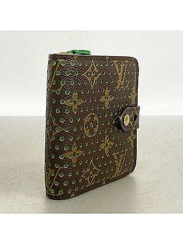 Louis Vuitton Louis Vuitton Monogram Perfo Compact Zip Wallet M95218 Vert (Women's) (view 2)