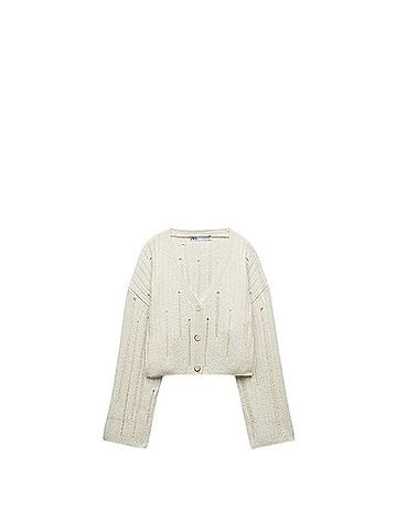 Zara Open Knit Cardigan Sweater Vest (view 2)