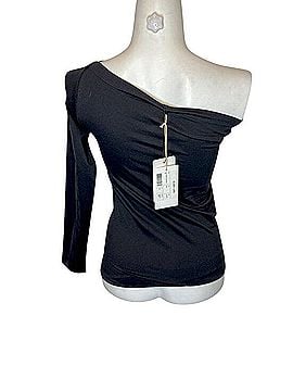 Helmut Lang One Shoulder Longsleeve Top Long Sleeve T-Shirt (view 2)