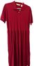 Eddie Bauer 100% Cotton Red Burgundy Active Dress Size M - photo 1