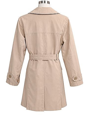 London Fog Business casual, preppy, but in front, neutral, lightweight, belted, classic, Coat (view 2)