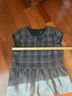 Halogen Plaid Black White Short Sleeve Blouse Size L - photo 7