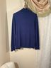 Talbots 100% Cashmere Blue Turtleneck Sweater Size XL - photo 3