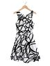Necessary Objects Print Black White Active Dress Size XXS - photo 1