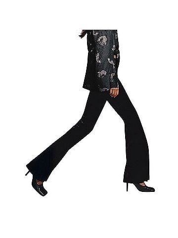 Zara Velvet High Waisted Flare Pants Velour Pants (view 2)