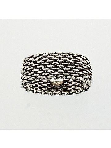 Tiffany & Co. Tiffany &amp; Co. Somerset Mesh Ring, Sterling Silver 925 (Women's) (view 2)