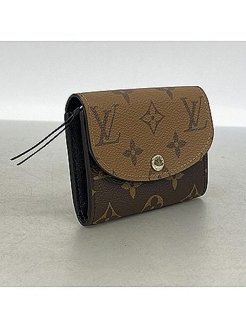 Louis Vuitton Louis Vuitton Monogram Reverse Portemonnaie Rosalie Wallet/Coin Case M82333 Black Women's (view 2)