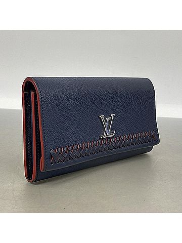 Louis Vuitton Louis Vuitton Lockme Long Wallet Portefeuille II M64335 Marine Rouge (Men's/Women's) (view 2)