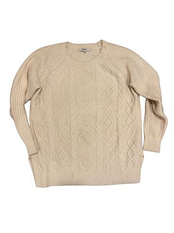 Madewell Cable-Knit Crewneck Sweater Pullover Sweater (view 1)