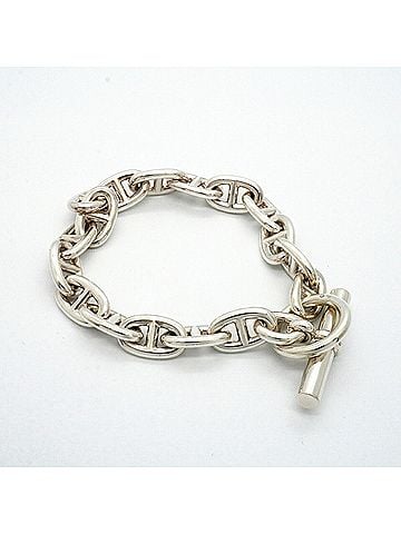 Hermès Hermes Chaine d'Ancre MM Bracelet, 17 links, Sterling Silver 925, Men's/Women's (view 2)