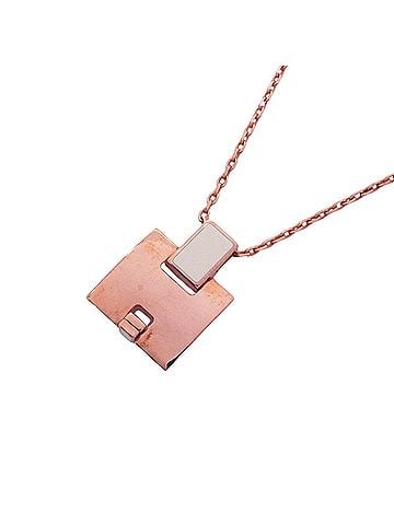 Hermès Hermes Eileen Necklace, GP Plated, White/Pink Gold, Women's (view 1)