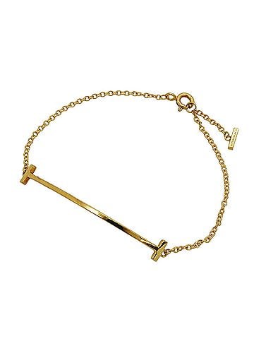 Tiffany & Co. Tiffany &amp; Co. T Smile Small Bracelet, 18K Yellow Gold, Women's (view 1)