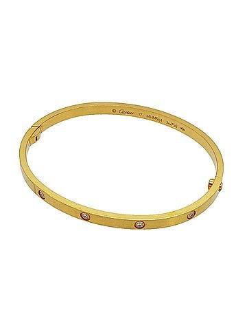 Cartier Cartier Love Bracelet Small 10PD 18KYG Yellow Gold Diamond Bangle for Women (view 1)