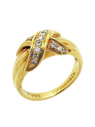 Tiffany & Co. Tiffany &amp; Co. Signature Ring, 18K Yellow Gold, Diamond (Women's) (view 1)