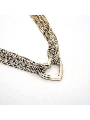 Tiffany & Co. Tiffany &amp; Co. Heart Toggle Necklace, 10 Rows, Sterling Silver 925, Women's (view 2)