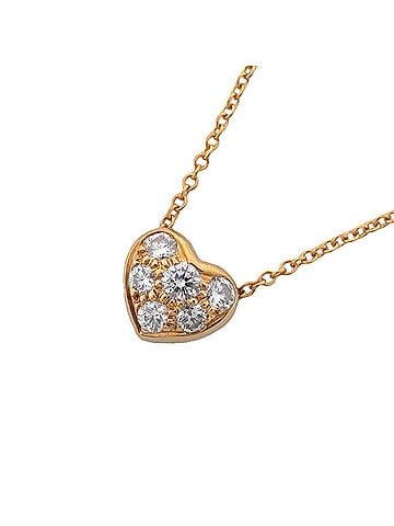 Tiffany & Co. Tiffany &amp; Co. Heart Pave Necklace, 18K Yellow Gold, Diamonds, Women's (view 1)