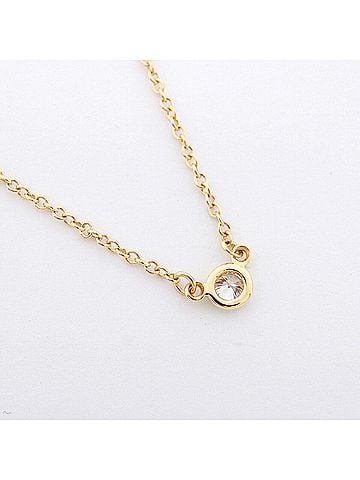 Tiffany & Co. Tiffany &amp; Co. By the Yard Necklace, 1PD (18K Yellow Gold) Diamond, Women's (view 2)