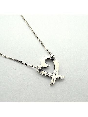 Tiffany & Co. Tiffany &amp; Co. Loving Heart Necklace, Sterling Silver 925, Women's (view 2)