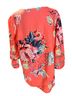 Funkoos 100% Polyester Floral Multi Color Red Long Sleeve Blouse Size L - photo 2