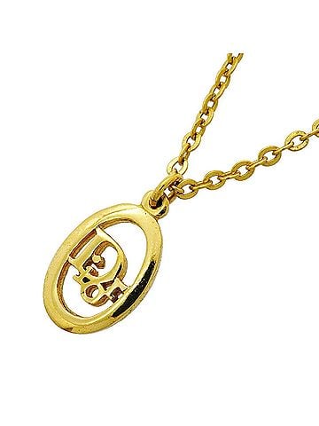 Christian Dior Christian Dior Necklace, Oval, GP Plated Gold, Women's (view 1)