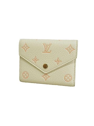 Louis Vuitton Louis Vuitton Tri-fold Wallet, Monogram Empreinte, Portefeuille Victorine, M28299, Milky White/Peach, Ladies' (view 1)