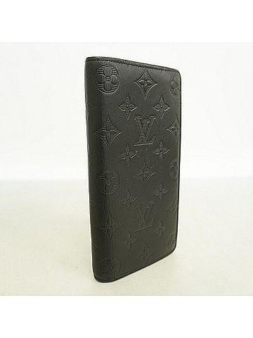 Louis Vuitton Louis Vuitton Monogram Shadow Portefeuille Brazza Long Wallet M62900 Black Men's (view 2)