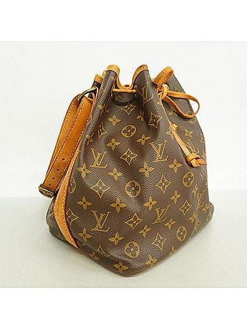 Louis Vuitton Louis Vuitton Monogram Petit Noé Shoulder Bag M42226 Brown Women's (view 2)