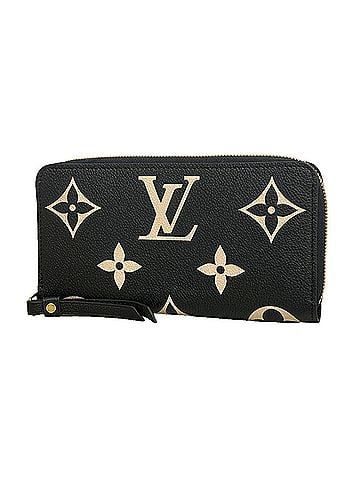 Louis Vuitton Louis Vuitton Monogram Empreinte Bicolor Zippy Wallet M80481 Black Beige Women's Long (view 1)
