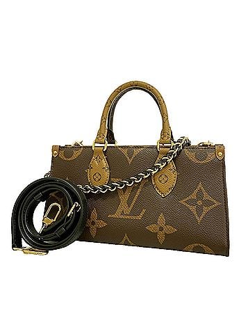 Louis Vuitton Louis Vuitton Monogram Giant Reverse OnTheGo EW Chain Handbag M14236 Brown 2-way bag for women (view 1)