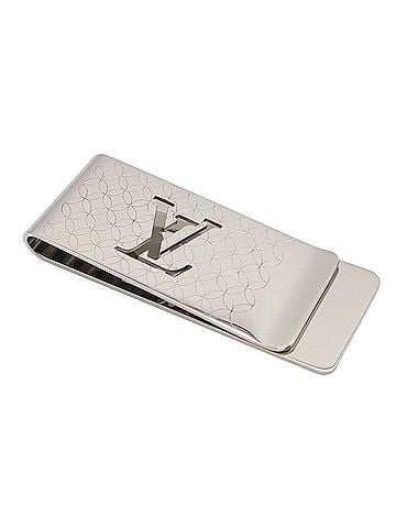 Louis Vuitton LOUIS VUITTON Louis Vuitton Champs-Élysées Money Clip Wallet Bill Steel Silver M65041 (view 2)