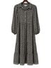 Max Studio 100% Polyester Floral Black White Wool Dress Size M - photo 2
