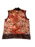 St. John Animal Print Multi Color Orange Brown Sleeveless Top Size P (petite) - photo 2