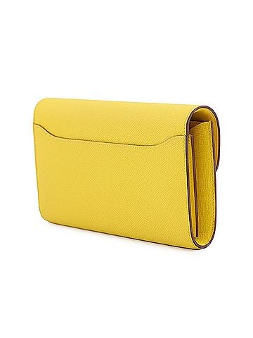 Hermès Hermes Constance To Go Long Jaune Naple Epsom Wallet with W Stamp. wallet, shoulder wallet. HERMES WALLET (view 2)
