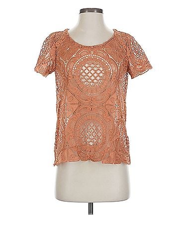 Blue Tassel Short Sleeve Blouse (view 1)