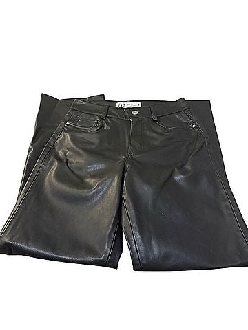 Zara Faux Leather Pants (view 1)