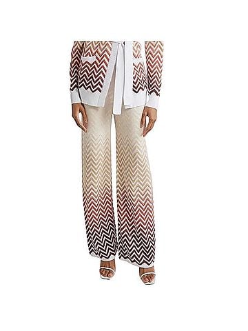 Missoni Gradient Zigzag Jacquard Knit Wide Leg Pants Track Pants (view 1)