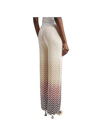Missoni Gradient Zigzag Jacquard Knit Wide Leg Pants Track Pants (view 2)