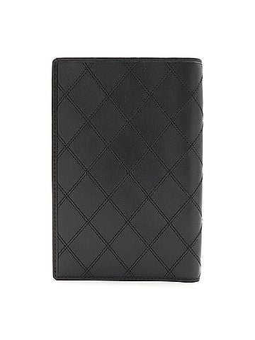 Chanel CHANEL Bicolore Bi-fold Wallet, Passport Case, Cover, Business Card Holder/Card Leather, Black (view 1)