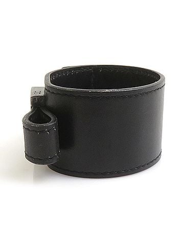 Hermès Hermes HERMES Bracelet Touareg Leather Sterling Silver 925 Black Women's e62336a (view 2)