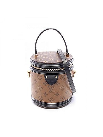 Louis Vuitton Louis Vuitton Cannes Monogram Reverse 2-Way Handbag, Coated Canvas Leather, Women's, Brown/Black, M43986 (view 1)