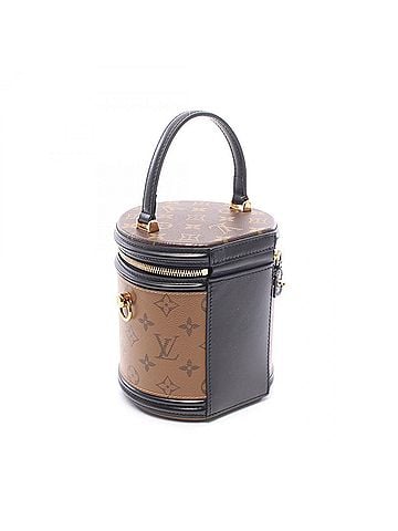 Louis Vuitton Louis Vuitton Cannes Monogram Reverse 2-Way Handbag, Coated Canvas Leather, Women's, Brown/Black, M43986 (view 2)