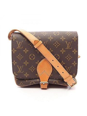 Louis Vuitton Louis Vuitton LOUIS VUITTON Cartouchiere MM Monogram Shoulder Bag Handbag Coated Canvas Leather Women's Brown M51253 (view 1)