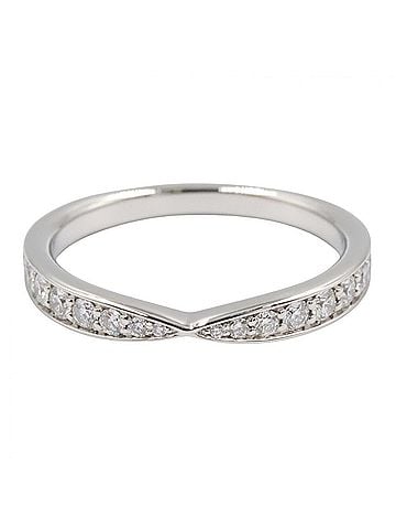Tiffany & Co. Tiffany &amp; Co. Harmony Diamond Ring - Platinum (Pt950) Women's with Diamonds Silver/Clear Tone (view 2)