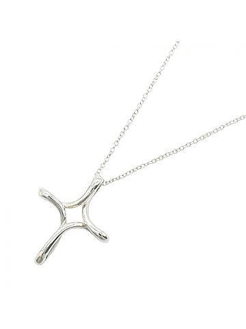 Tiffany & Co. Tiffany &amp; Co. Infinity Cross Necklace, Sterling Silver 925, Women's Jewelry, Tone (view 1)