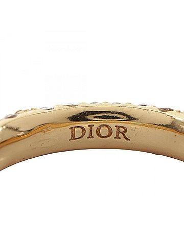 Christian Dior Christian Dior Dior Star Ring - Gold Plated (GP) with Rhinestones Women's Tone/Clear Tone (view 2)