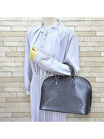 Louis Vuitton Louis Vuitton Alma PM Epi Handbag, Leather, M52142, Black, Women's, LOUIS VUITTON (view 2)