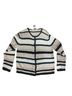 Talbots Stripes Black Tan White Cardigan Size M - photo 5