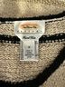 Talbots Stripes Black Tan White Cardigan Size M - photo 7