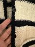 Talbots Stripes Black Tan White Cardigan Size M - photo 8